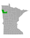 Map of Polk in Minnesota