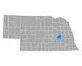 Map of Polk in Nebraska