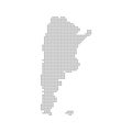 Map polka dot dotted pixel particle of Argentina Royalty Free Stock Photo
