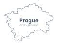 Map of Praha (Prague) - the city in Czech Republic Royalty Free Stock Photo