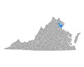 Map of Prince William in Virginia