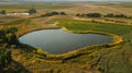 A map of a protected wildlife sanctuary surrounded by fields of switchgrass and corn. These crops used for ethanol