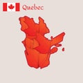 Map of quebec, canada Royalty Free Stock Photo