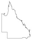 Map of Queensland Royalty Free Stock Photo