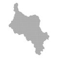 Map of Rajasthan India dotted pattern gray illustration Royalty Free Stock Photo