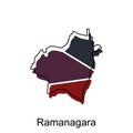 map of Ramanagara City modern outline, High detailed illustration vector Design Template Royalty Free Stock Photo