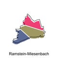 Map of Ramstein Miesenbach modern with outline style vector design, World Map International vector template Royalty Free Stock Photo