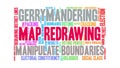 Map Redrawing Animated Word Cloud