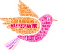 Map Redrawing Word Cloud