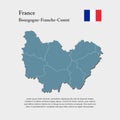 Map region country France, Burgundy Free County