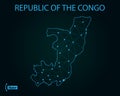 Map of Republic of the Congo. Vector illustration. World map