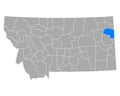 Map of Richland in Montana