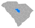 Map of Richland in South Carolina