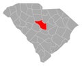 Map of Richland in South Carolina