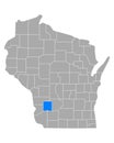 Map of Richland in Wisconsin