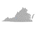 Map of Roanoke City in Virginia