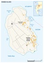 Map of Robben Island Former Prison, Cape Town, South Africa