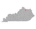 Map of Robertson in Kentucky