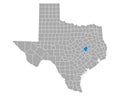 Map of Robertson in Texas