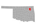 Map of Rogers in Oklahoma