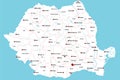 Map of Romania Royalty Free Stock Photo