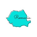 Map of Romania Vector Design Template.