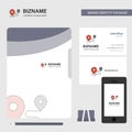 Map route Business Logo, File Cover Visiting Card and Mobile App Design. Vector Illustration