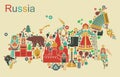 Map Of Russia Royalty Free Stock Photo