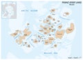 Map of the Russian archipelago Franz Josef Land