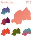 Map of Rwanda with beautiful gradients.