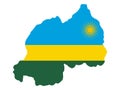 Map Rwanda Flag Vector illustration Eps 10 Royalty Free Stock Photo