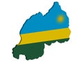Map Rwanda Flag Vector illustration Eps 10 Royalty Free Stock Photo
