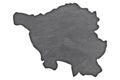 Map of Saarland on dark slate