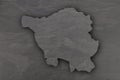 Map of Saarland on dark slate