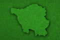 Map of Saarland on green felt