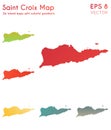 Map of Saint Croix with beautiful gradients.
