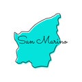 Map of San Marino Vector Design Template.
