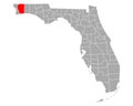 Map of Santa Rosa in Florida
