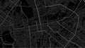 Map of Sapporo city, Japan. Horizontal background map poster dark, 1920 1080 proportions Royalty Free Stock Photo