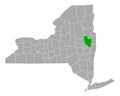 Map of Saratoga in New York