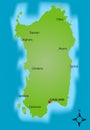 Map Sardinia