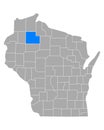 Map of Sawyer in Wisconsin