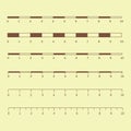 Map scales graphics for measuring distances. Scale measure map v