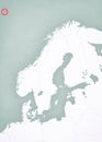 Map of Scandinavia - Jan Mayen Royalty Free Stock Photo