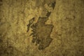 map of scotland on a old vintage crack paper background Royalty Free Stock Photo