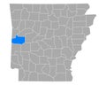 Map of Scott in Arkansas