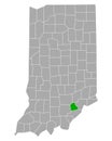 Map of Scott in Indiana