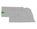 Map of Scotts Bluff in Nebraska