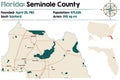 Map of Seminole County in Florida