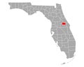 Map of Seminole in Florida